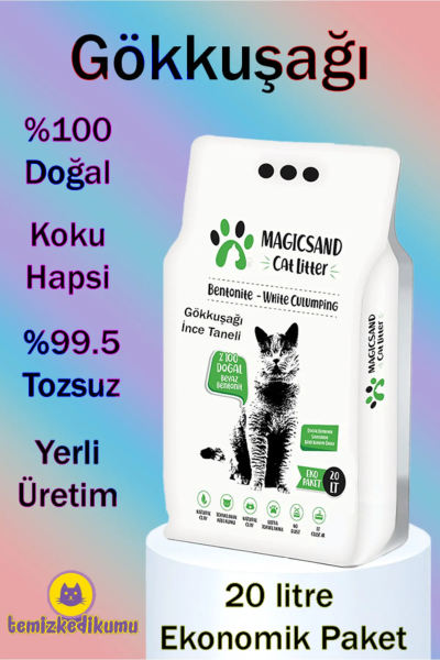 Magic Sand Gökkuşağı Bentonit 20 Lt. İnce Taneli