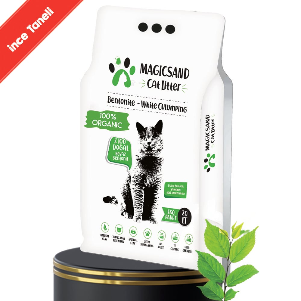 Magicsand Yeni Nesil Organik Ekstra Topaklanan Ekonomik Boy Doğal Kedi Kumu