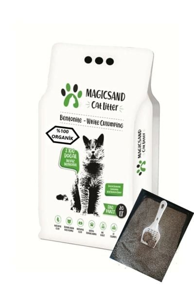 Magicsand Yeni Nesil Organik Ekstra Topaklanan Ekonomik Boy Doğal Kedi Kumu