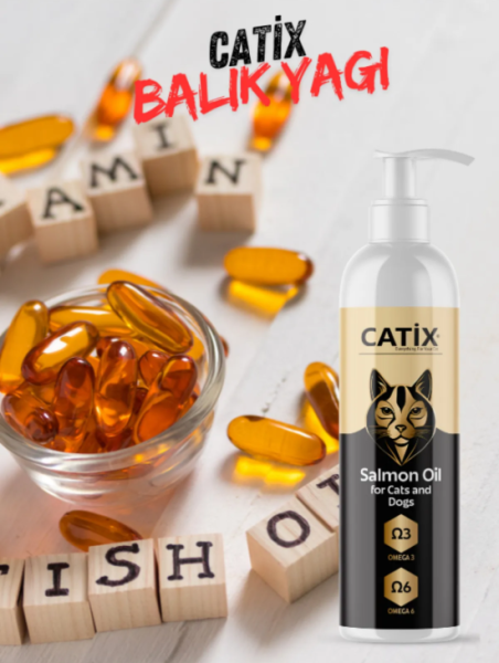 CATİX Omega 3 Ve 6 Içerikli Balık Yağı | Fish Oil | 200ml Kedi Ve Köpekler Için Tüy Ve Genel Sağlık