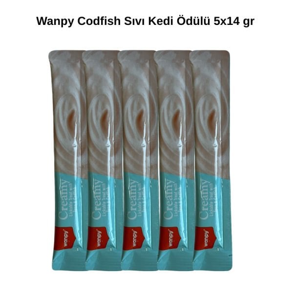 Wanpy 5li Codfish Sıvı Kedi Ödülü 5x14 gr