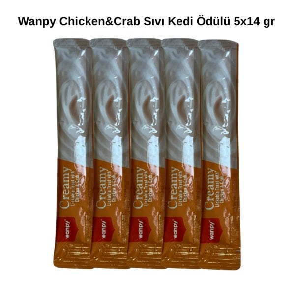 Wanpy 5li Chicken&Crab Sıvı Kedi Ödülü 5x14 gr