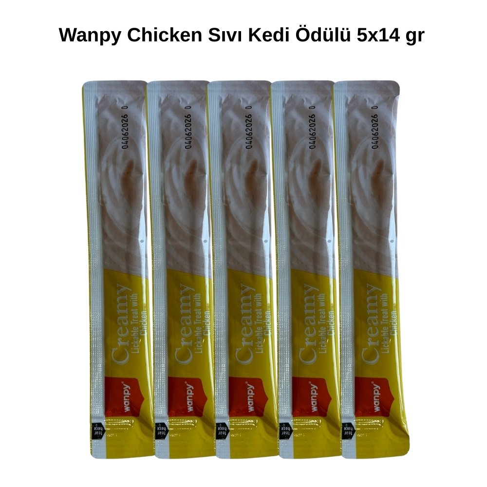 Wanpy 5li Chicken Sıvı Kedi Ödülü 5x14 gr