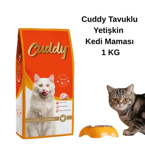 Cuddy Tavuklu Yetişkin Kedi Maması 1 KG