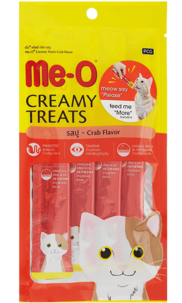 Me-O Creamy Treats Somonlu Ek Besin ve Kedi Ödülü 60 Gr ( 4 x 15 Gr )