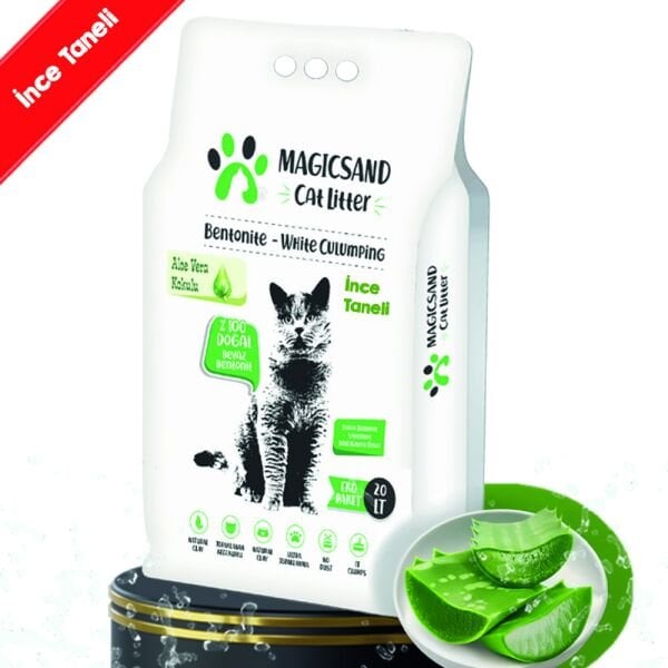 magicsand Cat Litter Aloe Vera Kedi Kumu 20 Lt Ince Taneli