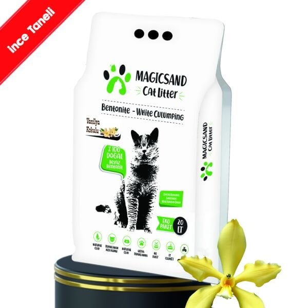 Magicsand Cat Litter Vanilya kokulu Kedi Kumu 20 lt İnce Taneli