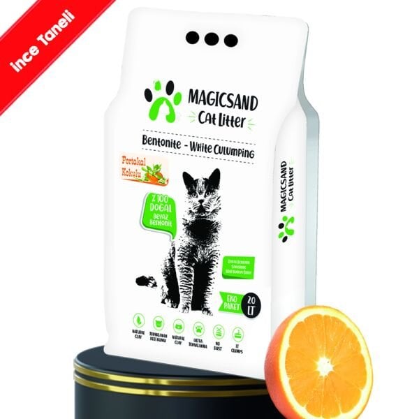 Magicsand Cat Litter Portakal kokulu Kedi Kumu 20 lt İnce Taneli
