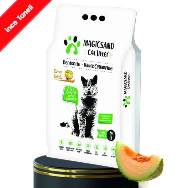 Magicsand Cat Litter Kavun kokulu Kedi Kumu 20 lt İnce Taneli