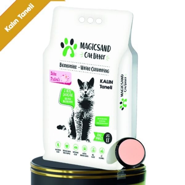 Magicsand Cat Litter Bebe Pudralı Kedi Kumu 20 lt KALIN TANELİ
