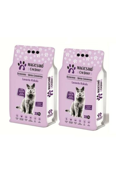 magicsand Cat Litter Lavanta Kokulu Kedi Kumu 10 lt 2 Adet