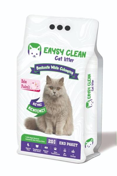 Mükemmel Bebe Pudralı Kedi Kumu 20 lt İNCE TANELİ