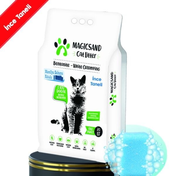 Magicsand Marsilya Sabun kokulu Kedi Kumu 20 lt  İnce Taneli